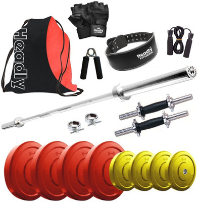 

Headly Premium CP-HR-30KGCOMBO29 Coloured Home Gym Kit