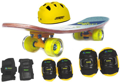 

Jaspo Dragon Fire Pro Medium Skateboard Combo (24*6") (Skateboard+helmet+elbow+knee+wrist) ( For age group 7 years and above) Skating Kit