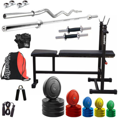 

Headly Premium CP-HR-90KGCOMBO5 Coloured Home Gym Kit