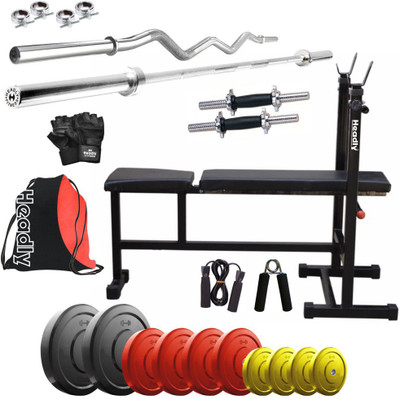 

Headly Premium CP-HR-50KGCOMBO5 Coloured Home Gym Kit