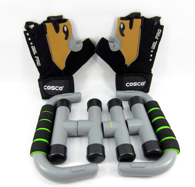 

Cosco Gloves Gel Pro (L) and Push Up Bar Contour Gym & Fitness Kit