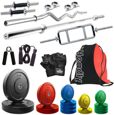 Headly Premium CP-HR-55KGCOMBO1 Coloured Home Gym Kit