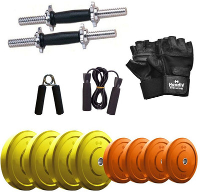 

Headly Premium CP-HR-14KGDMCOMBO3 Coloured Home Gym Kit