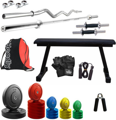 

Headly Premium CP-HR-80KGCOMBO7 Coloured Home Gym Kit