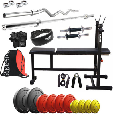 

Headly Premium CP-HR-50KGCOMBO6 Coloured Home Gym Kit