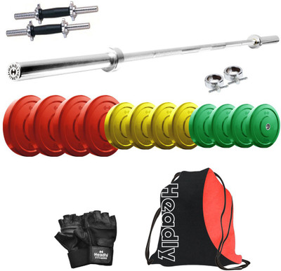 Headly Premium CP-HR-38KGCOMBO10 Coloured Home Gym Kit