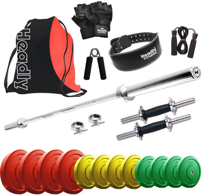 

Headly Premium CP-HR-38KGCOMBO29 Coloured Home Gym Kit
