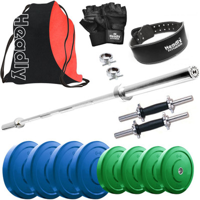 

Headly Premium CP-HR-20KGCOMBO30 Coloured Home Gym Kit
