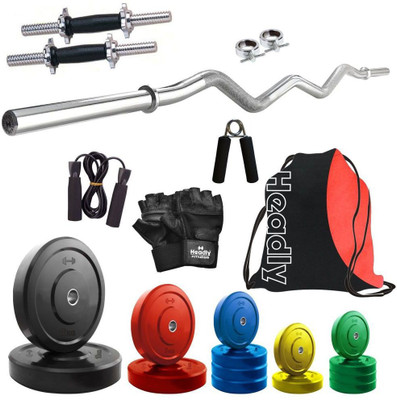 

Headly Premium CP-HR-55KGCOMBO3 Coloured Home Gym Kit