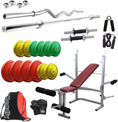

Headly Premium CP-HR-38KGCOMBO8 Coloured Home Gym Kit