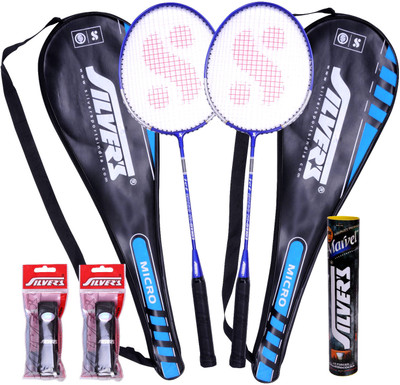 

Silver's Micro Badminton Kit(2 Racquets with Cover, 1 Box Shuttlecock and 2 PVC Grips)