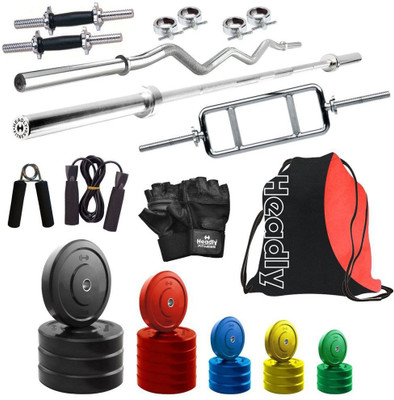 

Headly Premium CP-HR-100KGCOMBO1 Coloured Home Gym Kit
