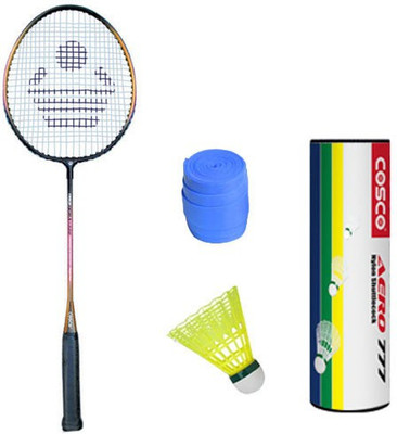 Cosco Cbx 320 With Aero 777 Nylon Shuttlecock And 1 Grip Badminton Kit
