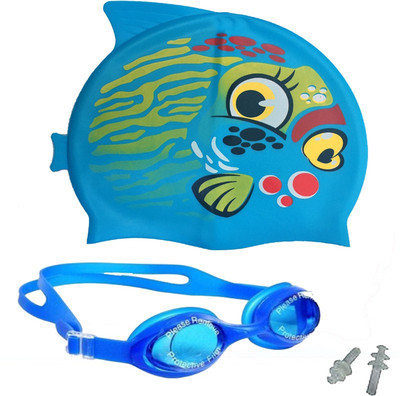 

GB SILICONE CAP & ANTI FOG GOGGLE WITH UV SHIELD Swimming Kit