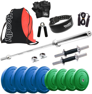 

Headly Premium CP-HR-20KGCOMBO29 Coloured Home Gym Kit