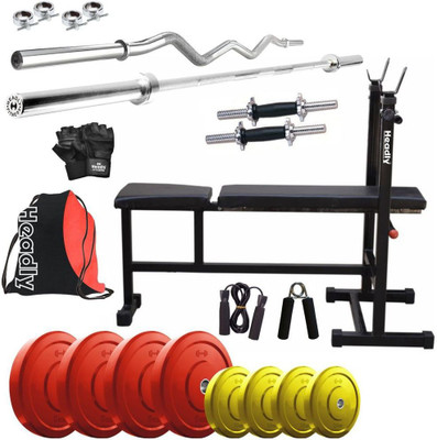 

Headly Premium CP-HR-30KGCOMBO5 Coloured Home Gym Kit
