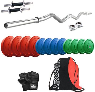 

Headly Premium CP-HR-40KGCOMBO4 Coloured Home Gym Kit