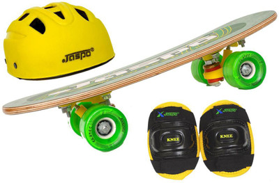 Jaspo Eagle Eye Eco Junior Skateboard Combo (18*5" ) (Skateboard+hemet+elbow) (for age group upto 6 years) Skating Kit