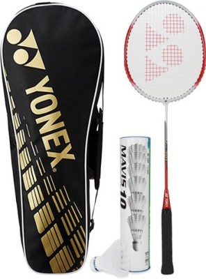 

Yonex Combo Kit Badminton Kit(1 GR301 Badminton Racquet, 1 SUNR 1004 Kitbag, 1 Mavis 10 shuttlebox (Pack of 6))