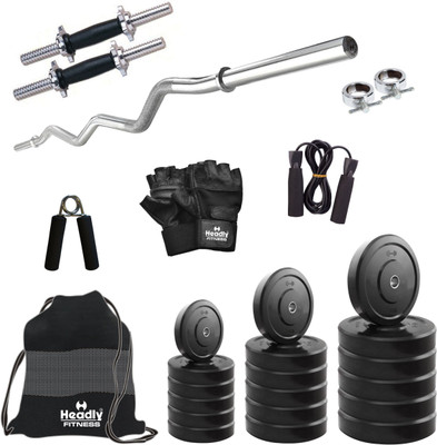 Headly 62 kg Combo BB 3 Convenient Home Gym Kit
