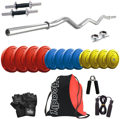 

Headly Premium CP-HR-42KGCOMBO3 Coloured Home Gym Kit