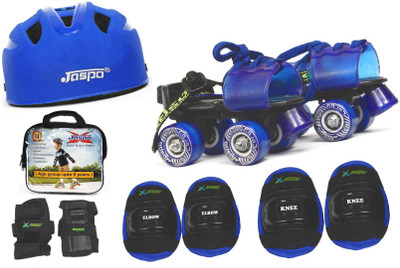 

Jaspo Jaspo Kids Delite Pro Junior Skates Combo (Skates+Helmet+Knee+Elbow+Wrist+Bag)Suitable For Age Upto 5 Years Skating Kit