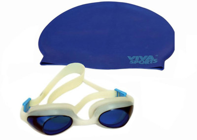 Viva Sports Silicone Cap & Goggles Swimming Kit