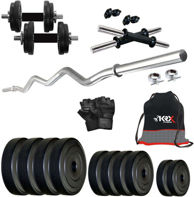 KRX 12 kg PVC COMBO 4 Home Gym Combo