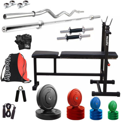 

Headly Premium CP-HR-60KGCOMBO5 Coloured Home Gym Kit