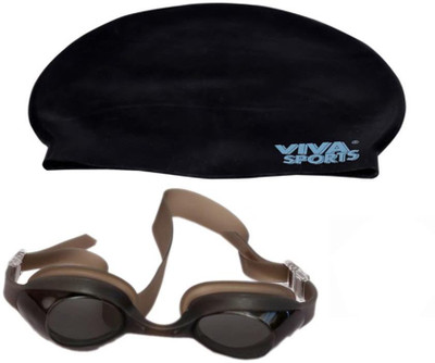 

Viva Sports Silicone Cap & Goggles Swimming Kit