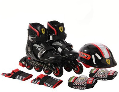 

SWAGSPIN Ferrari Kids Adjustable In-line Skate Set - SIZE 33-36 Skating Kit