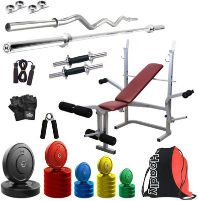 

Headly Premium CP-HR-85KGCOMBO8 Coloured Home Gym Kit