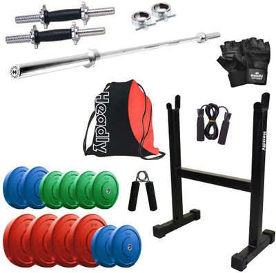 Headly Premium CP-HR-40KGCOMBO17 Coloured Home Gym Kit