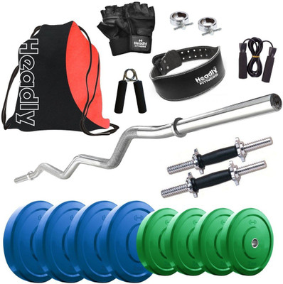 

Headly Premium CP-HR-20KGCOMBO23 Coloured Home Gym Kit