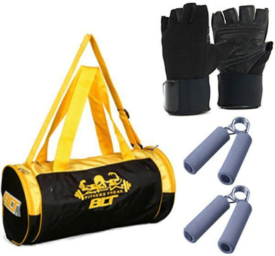 

BLT Prism Duffel Bag With 1 Pair Exercise Gloves & 1 Pair Power Grips Gym & Fitness Kit