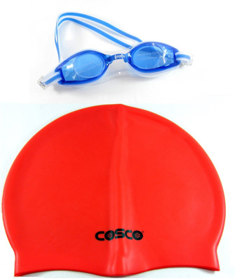 

Cosco Swimming Goggles(AquaDash) & Cap Pro Combo Swimming Kit