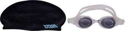 Viva Sports Silicone Cap And Goggles Swimming Kit