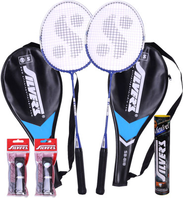 

Silver's SB-818 Badminton Kit(2 Racquets with Cover, 1 Box Shuttlecock and 2 PVC Grips)