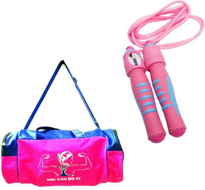 

Sterling Great Special Combo For Girls 1pc Gym Bag 1 Pc Skipping Rope with Counter Gym & Fitness Kit
