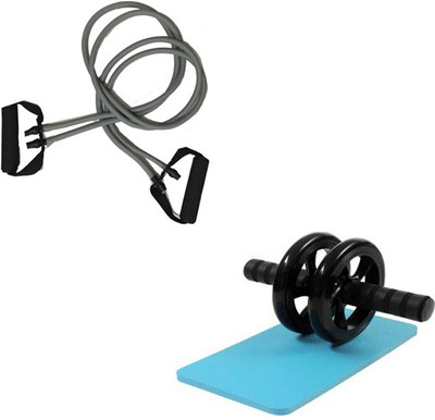 

Vinto EXCLUSIVE COMBO 1 Pc D Handles TONING TUBE 1 Pc PVC AB ROLLER WITH MAT Gym & Fitness Kit