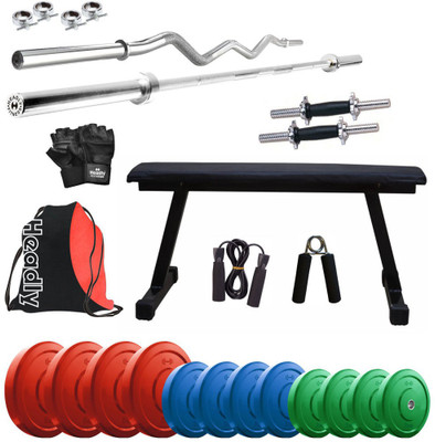 Headly Premium CP-HR-40KGCOMBO7 Coloured Home Gym Kit