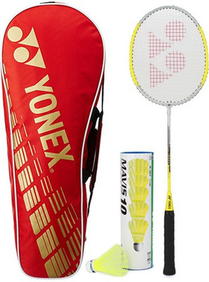 

Yonex Combo Badminton Kit(1 GR301 Badminton Racquet, 1 SUNR 1004 Kitbag, 1 Mavis 10 shuttlebox (Pack of 6))