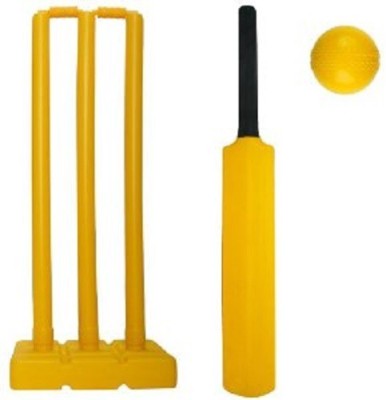 PLASTIC CRICKET SET WITH STUMPS & 2 PLASTIC BALL FOR KIDS 3-4 YEARS OF AGE 