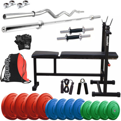 

Headly Premium CP-HR-40KGCOMBO5 Coloured Home Gym Kit