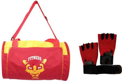 

Sterling All Red Combo 1 Bag 1 Pair Glove Free Size Gym & Fitness Kit
