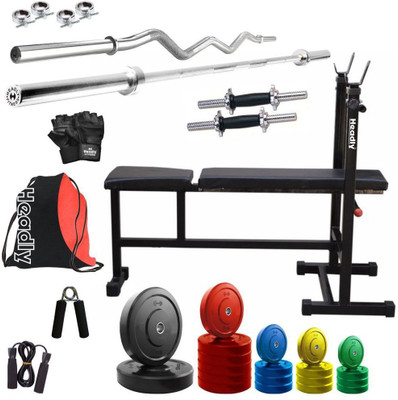 

Headly Premium CP-HR-80KGCOMBO5 Coloured Home Gym Kit