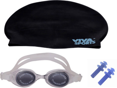 

Viva Sports Silicone Cap, Goggles, Ear plugs Swimming Kit