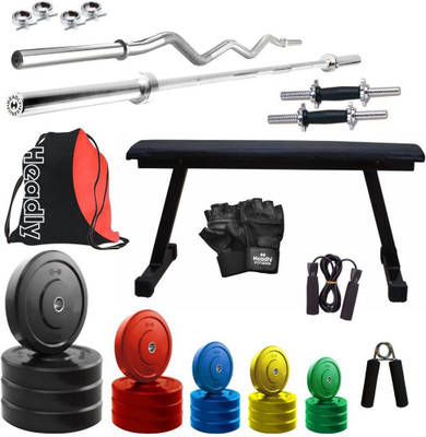 

Headly Premium CP-HR-90KGCOMBO7 Coloured Home Gym Kit