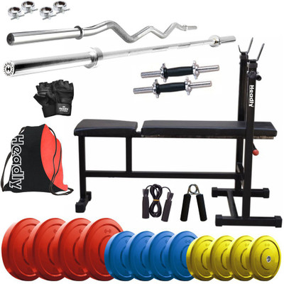 

Headly Premium CP-HR-42KGCOMBO5 Coloured Home Gym Kit