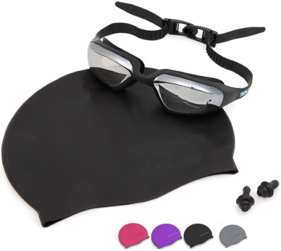 Xerobic Premium Set for Men Women with Cap that keeps long hair dry Swimming Kit